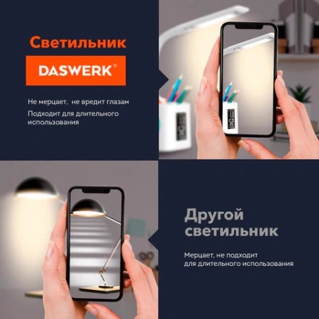 Настольная лампа / светильник / ночник с органайзером и дисплеем "8 в 1", LED 10 Вт, DASWERK (ДАСВЕРК), 238324 - МСК «Форвард»
