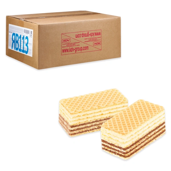 Вафли мини ЯШКИНО "Топ-топ" с начинкой из какао и тертого арахиса, гофрокороб 5 кг, ЯВ113 620958