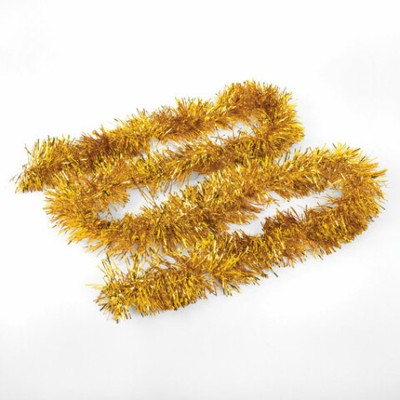 Мишура КОМПЛЕКТ 3 штуки, диаметр 100 мм, длина 2 м, золотистая, 592220 - МСК «Форвард»