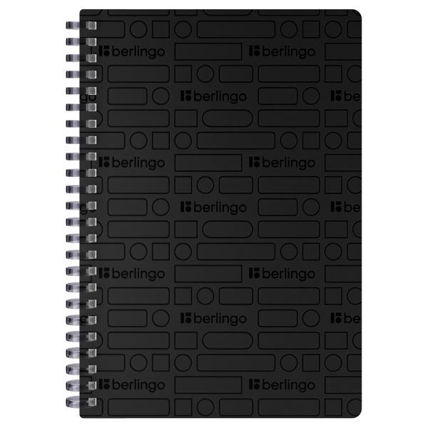 Бизнес-тетрадь A5, 80л., Berlingo "Your Way", клетка, на силиконовом гребне, 80г/м2, пластик обложка 600мкм, черная SRn_A5890 369405