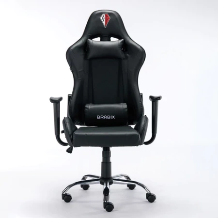 Кресло компьютерное BRABIX "Hunter GM-130", две подушки, экокожа, черное, 532798 - МСК «Форвард»