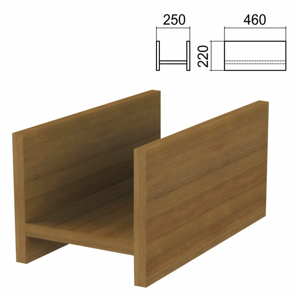 Подставка под системный блок "Арго" (ш250*г460*в220 мм), орех, А-401, 641601