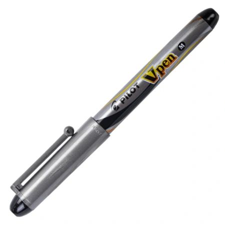 Ручка перьевая PILOT V-Pen, ЧЕРНАЯ, корпус серый, линия письма 0,58 мм, SVP-4M B 144708 - МСК «Форвард»