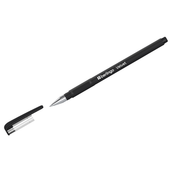 Ручка гелевая Berlingo "Velvet" черная, 0,5мм, прорезиненный корпус CGp_50125 243042 - МСК «Форвард»