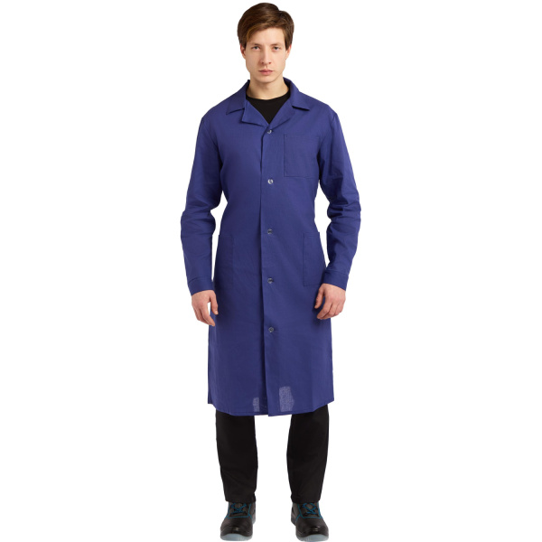 Халат рабочий у02-ХЛ мужской синий (размер 48-50, рост 170-176) 150713 ЧЕСТНЫЙ ЗНАК! - МСК «Форвард»