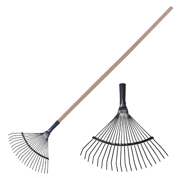 Грабли веерные проволочные, 20 зубьев, ширина 35см, деревянный черенок 120см, КМ000881 600676