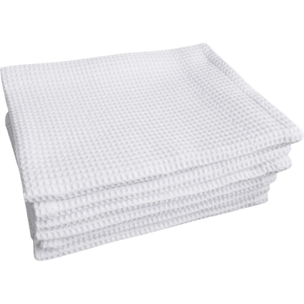 Полотенце вафельное 40х80 см 150 г/кв.м белое КОМПЛЕКТ 10 штук 1063292 Честный знак! - МСК «Форвард»