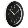 Часы настенные TROYKATIME (TROYKA) 122201202, круг, черные, черная рамка, 30х30х3,8 см 456776 - МСК «Форвард»