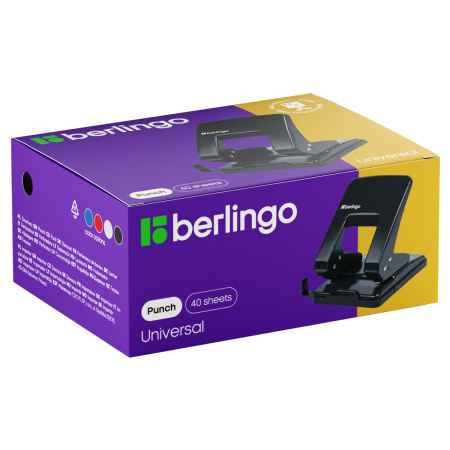 Дырокол Berlingo "Universal" 40л., металлический, серый DDm_40072 305915 - МСК «Форвард»