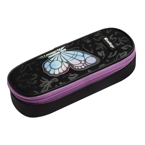 Пенал корпусный 1 отделение, 220*90*45 мм, Berlingo "Butterfly Effect", полиэстер PF-EX-1109 379435