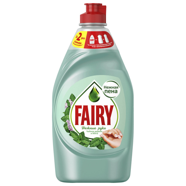 Средство для мытья посуды 450мл FAIRY (Фейри) Нежные руки, "Чайное дерево и мята", 603143