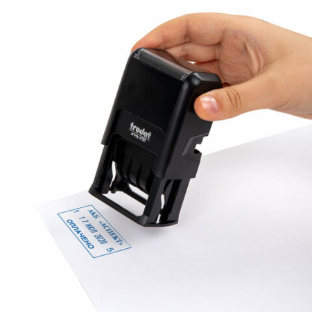 Датер со свободным полем, оттиск 41 х 24 мм, синий, TRODAT 4750 PRINTY 4.0, корпус черный, 141304 238360 - МСК «Форвард»