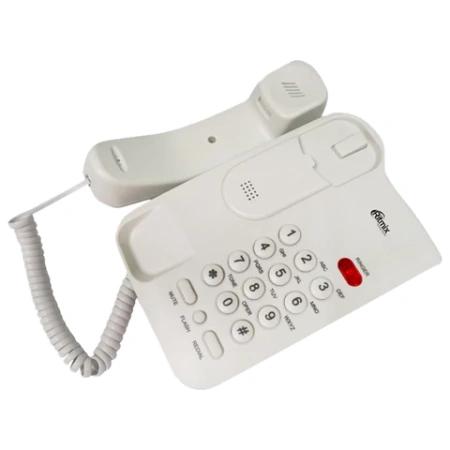 Телефон RITMIX RT-311 white, световая индикация звонка, тональный/импульсный режим, повтор, белый, 80002232 263159 - МСК «Форвард»