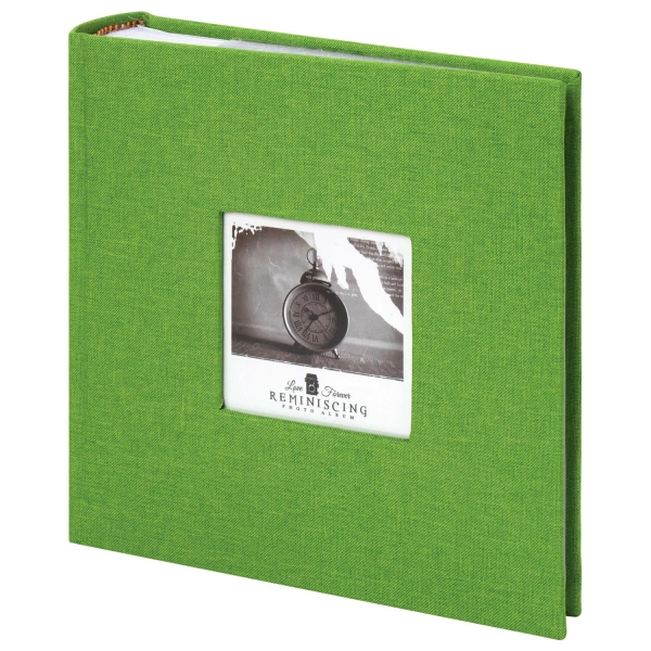 Фотоальбом BRAUBERG "Лайм" на 200 фото 10*15 см, ткань, зеленый, 391189