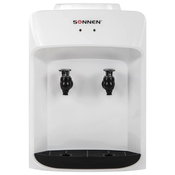 Кулер водораздатчик БЕЗ НАГРЕВА И ОХЛАЖДЕНИЯ, SONNEN TS-01WT, настольный, 2 крана, белый, 455411