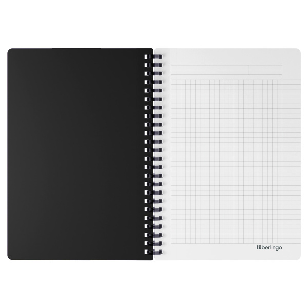 Бизнес-тетрадь A5, 80л., Berlingo "Your Way", клетка, на силиконовом гребне, 80г/м2, пластик обложка 600мкм, черная SRn_A5890 369405 - МСК «Форвард»