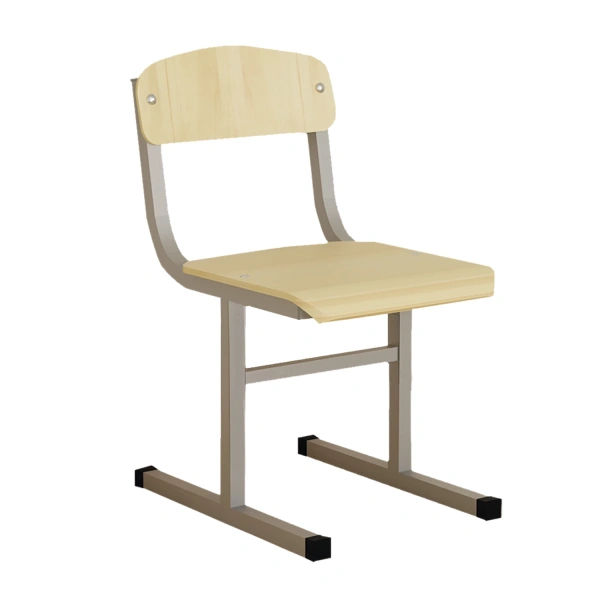 Стул ученический нерегулируемый (ш380*г480*в800мм), рост 6, серый каркас, Ш-509 530718