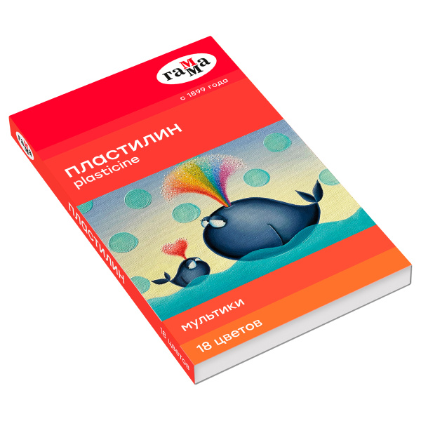 Пластилин ГАММА "Мультики", 18 цв., 360 г, со стеком, 280028 262528