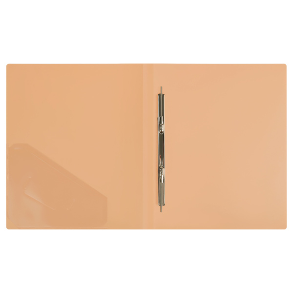 Папка с пружинным скоросшивателем СТАММ "Акцент" А4, 17мм, 800мкм, пластик, персиковая ММ-31639 368398 - МСК «Форвард»