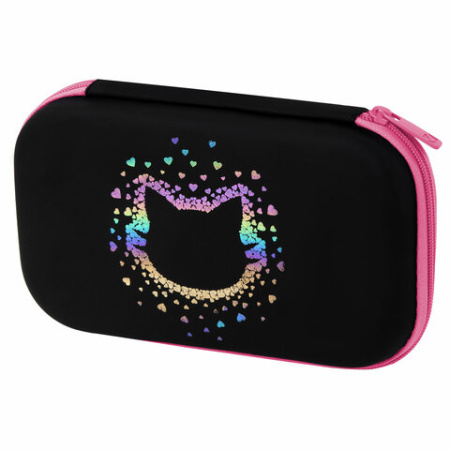 Пенал BRAUBERG SHINY, 1 отделение, 1 откидная планка, EVA, 22х13х4 см, "Pretty face", 273516 - МСК «Форвард»