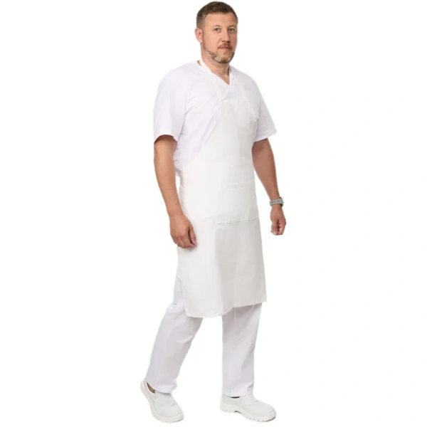 Фартук повара универсальный белый средней длины У-14 363628 - МСК «Форвард»