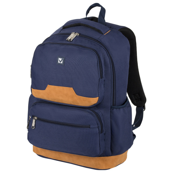 Рюкзак BRAUBERG STATES универсальный, карман-антивор, Bronx, темно-синий, 46х31х14 см, 226349