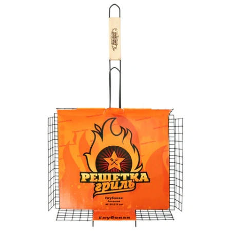 Решетка-гриль ГЛУБОКАЯ универсальная, размер 410х335 мм, глубина 60 мм, оксидированное покрытие, 101407, 701746 - МСК «Форвард»