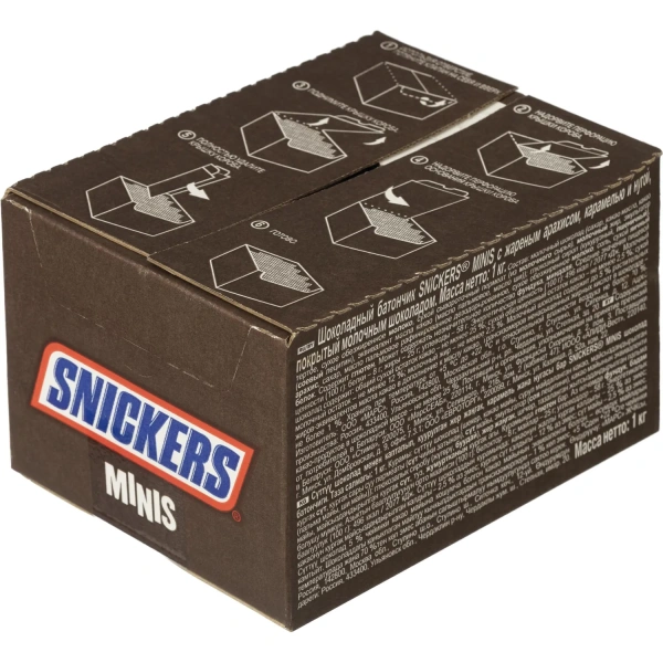 Шоколадный батончик Snickers minis с карамелью, арахисом и нугой 1 кг 832969