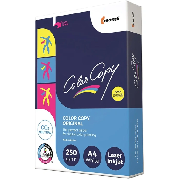 Бумага Color copy А4, 250г/м2, 125л 161% для цветной лазерной печати 308203