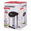 Термопот SONNEN TP-50, 5 л, 900 Вт, 1 температурный режим, 3 режима подачи воды, сталь, белый/серебро, 456711 - МСК «Форвард»