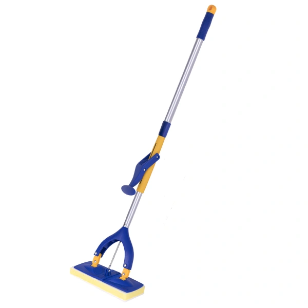 Швабра самоотжимная, механизм "Бабочка", насадка спонж/микрофибра 28см, телеск. черенок 115см, LAIMA 601468