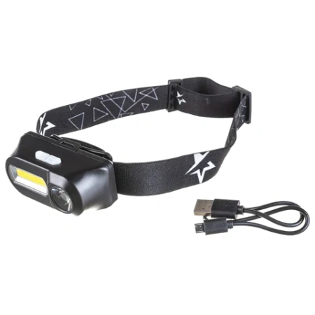 Фонарь налобный аккумуляторный КОСМОС, 3 Вт, LED + 3 Вт, СОВ, Li-ion, заряд от USB, KocH3WDLith 238270 - МСК «Форвард»