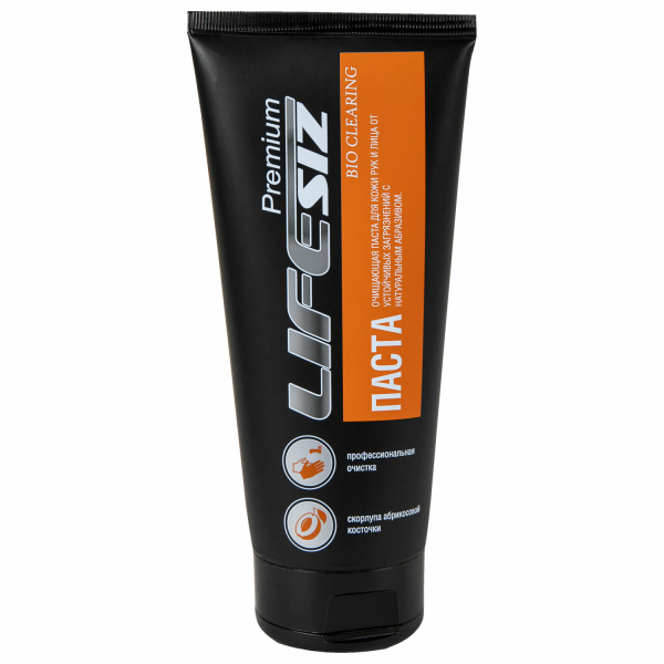 Паста очищающая для кожи 200мл LIFESIZ от загрязнений (жир, масло, смазки, стройсмеси), 607823