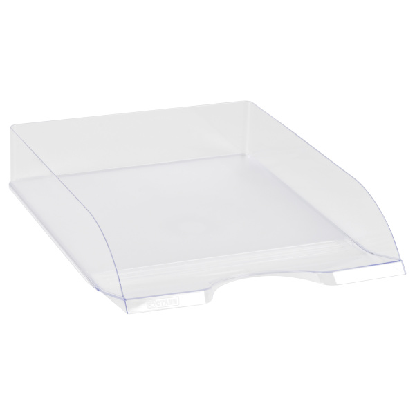 Лоток горизонтальный для бумаг СТАММ "Дельта", А4 (315х250х60 мм), прозрачный, ЛТГ-30463 351634