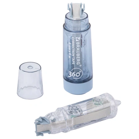 Корректирующая лента BRAUBERG 360°, 6 мм х 6 м + сменный картридж, корпус синий, блистер, 272661 - МСК «Форвард»