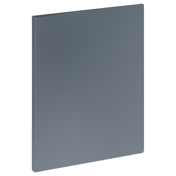 Папка с пружинным cкоросшивателем СТАММ А4, 14мм, 500мкм, пластик, серая ММ-30667 355642