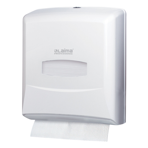 Диспенсер для полотенец LAIMA PROFESSIONAL CLASSIC (Система H3), V-сложения, белый, ABS, 601426