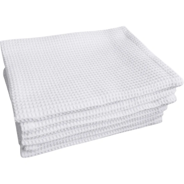 Полотенца вафельные 35х80 см 120 г/кв.м белое КОМПЛЕКТ 10 штук 1063290 Честный знак! - МСК «Форвард»