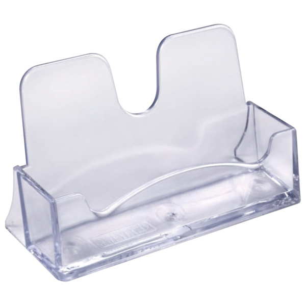 Подставка для визиток настольная 40*100*55 мм, прозрачная, СТАММ ВТ01 235807