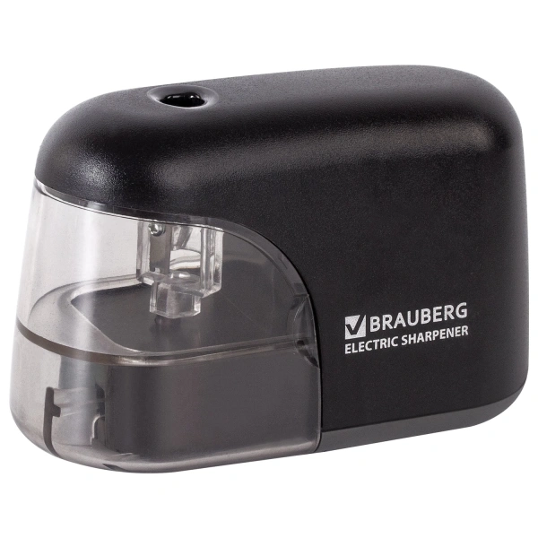 Точилка электрическая BRAUBERG "Black Jack", питание от 4 батареек АА, доп. сменное лезвие, 228424