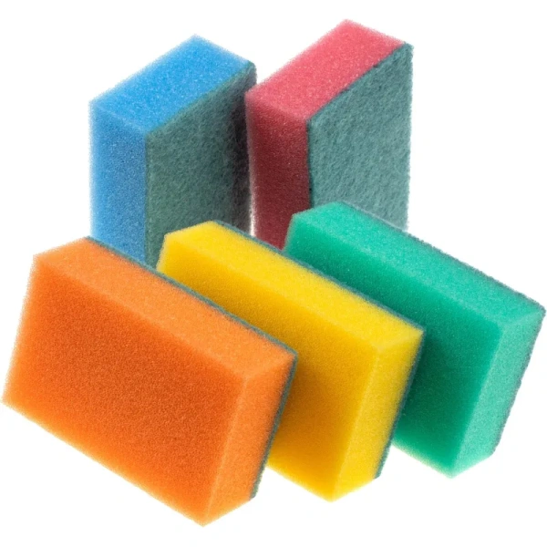Губка для посуды Donna-Bella Макси 9.5x6.5 см КОМПЛЕКТ 5штук поролон с абразивным слоем Г110 2032492 - МСК «Форвард»