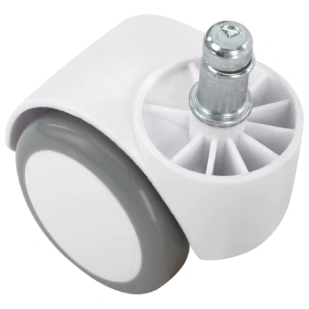 Колеса (ролики) BRABIX для кресла, прорезиненные, КОМПЛЕКТ 5 шт., шток d 11 мм, белые, в коробе, 533085 - МСК «Форвард»