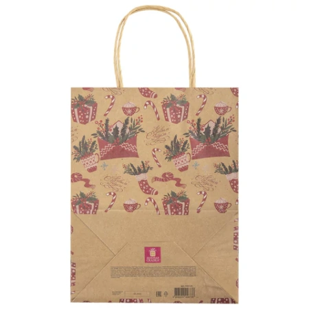 Пакет подарочный КОМПЛЕКТ 10 штук новогодний 18x10x23 см, "Письмо Деду Морозу", ЗОЛОТАЯ СКАЗКА, 592127 - МСК «Форвард»