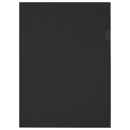 Папка-уголок жесткая прозрачная А4 BRAUBERG UNIVERSAL, черная, 0,15 мм, со штрихкодом, 273051 - МСК «Форвард»