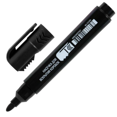 Маркер перманентный с колпачком для вскрытия коробок STAFF "Basic" LOGISTIC PM-150, ЧЕРНЫЙ, 3 мм, 152201 - МСК «Форвард»