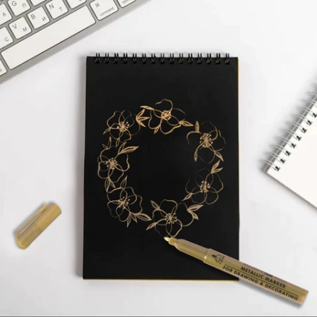 Маркер для декорирования и рисования ЗОЛОТИСТЫЙ BRAUBERG ART METALLIC, линия письма 1-3 мм, 152438 - МСК «Форвард»