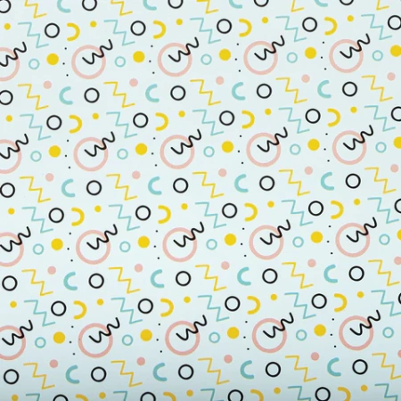 Бумага упаковочная мелованная НАБОР 3 шт., "Memphis", 70х100 см, 3 дизайна, ЗОЛОТАЯ СКАЗКА, 592067 - МСК «Форвард»