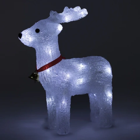 Фигурка LED "Олень", 27 см, 24 LED, холодный белый, батарейки, ЗОЛОТАЯ СКАЗКА, 592560 - МСК «Форвард»