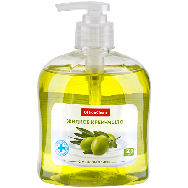 Мыло-крем жидкое OfficeClean "Нежное", антибактериальное, с маслом оливы, с дозатором, 500мл 281354 - МСК «Форвард»