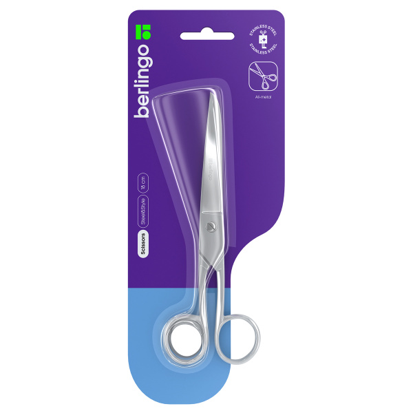 Ножницы цельнометаллические Berlingo "Steel&Style", 17,5см, европодвес DNn_18007 256691